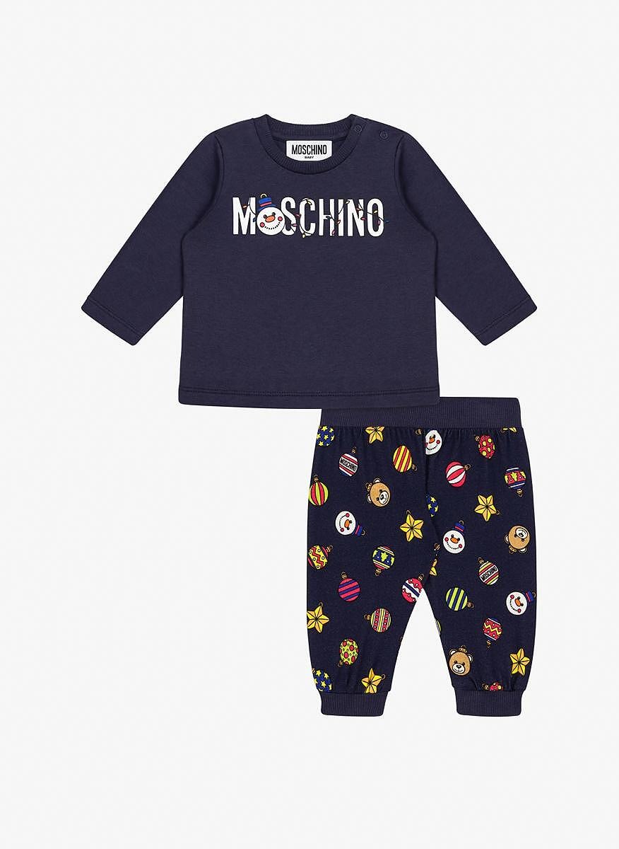 Спортен комплект с тематичен принт Moschino Kids